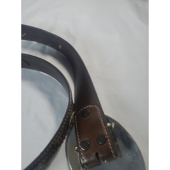 Alpaca Mexico Belt Bucle Nocona Leather Western Native Belt Men's Size 40 - Picture 12 of 12
